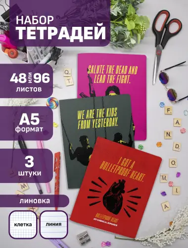 Набор тетрадей My Chemical Romance Danger Days