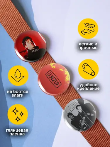 Набор значков Twenty One Pilots Clancy, 6 шт.