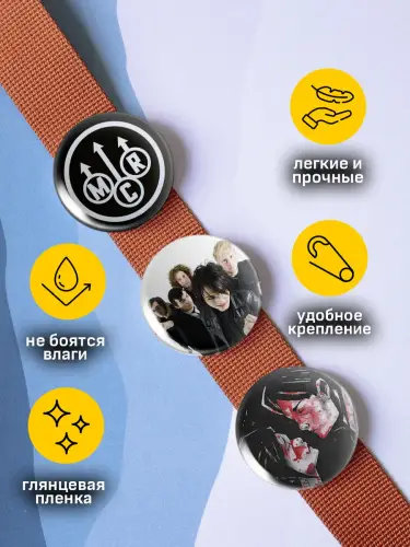 Набор значков My Chemical Romance, 6 шт.