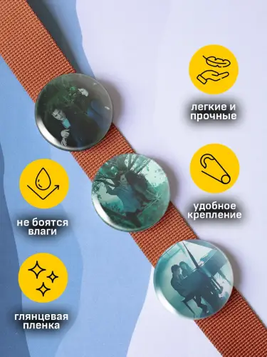 Набор значков Сумерки Белла и Эдвард, 6 шт.