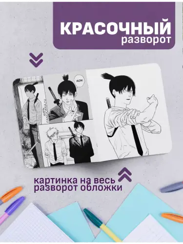 Набор тетрадей Человек-бензопила Аки