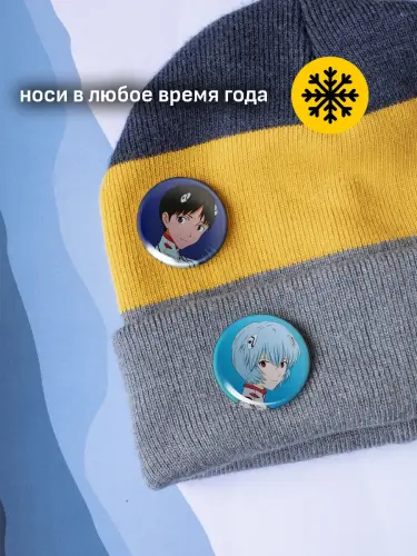 Набор значков Евангелион, 6 шт.