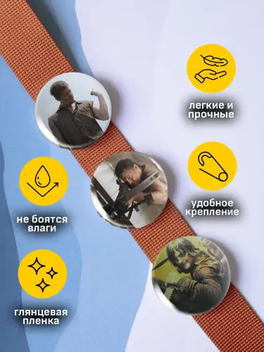 Набор значков Ходячие мертвецы, 6 шт.
