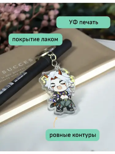 Брелок акриловый Аратаки Итто Genshin Impact