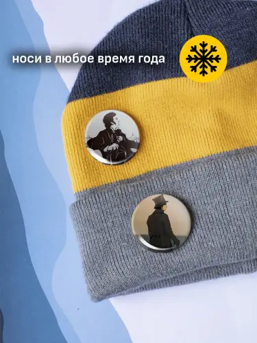 Набор значков Пушкин, 6 шт.