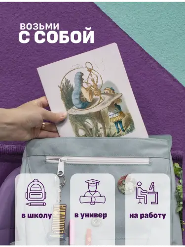 Набор тетрадей иллюстрации к книге Алиса в стрен чудес