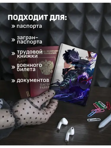 Обложка на паспорт Solo Leveling