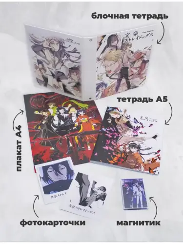 Бокс Проза бродячих псов, 17 предметов