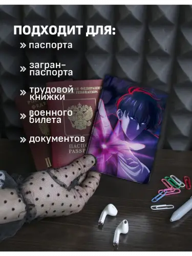 Обложка на паспорт Solo Leveling: Сон Джин Ву