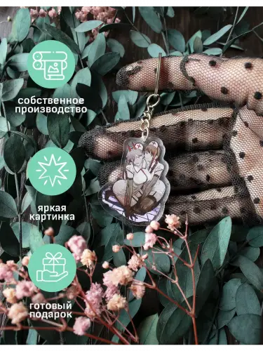 Брелок акриловый Макима и Пауэр Человек-бензопила