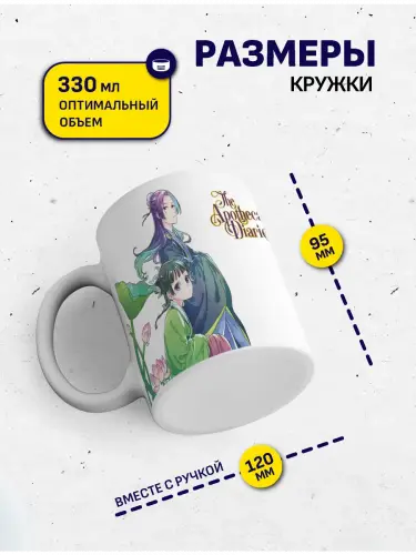 Кружка Монолог фармацевта МаоМао и Жэньши , 330 мл.