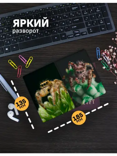 Обложка на паспорт Пауки