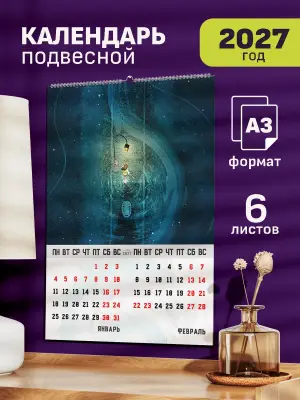 Календарь А3 Унесенные призраками, 6 л., подвесной