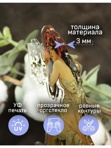 Стенд акриловый Лето Альфонс Муха