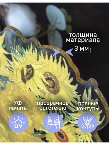 Стенд акриловый Подсолнух ван Гог