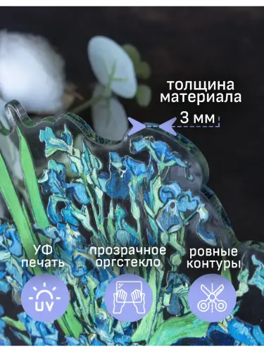 Стенд акриловый Ирисы ван Гог
