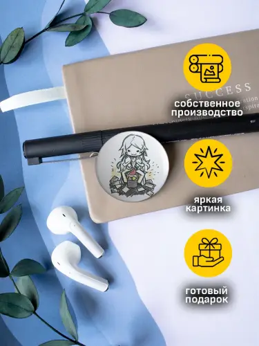Набор значков Великий из бродячих псов чибики, 6 шт.