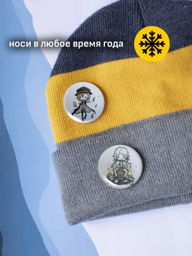 Набор значков Великий из бродячих псов чибики, 6 шт.