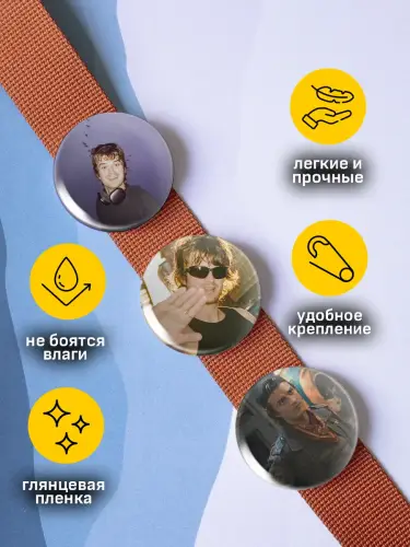 Набор значков Джо Кири, 6 шт.