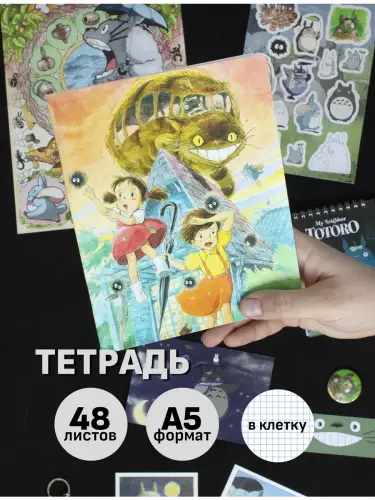 Бокс Хаяо Миядзаки Мой сосед Тоторо, 12 предметов
