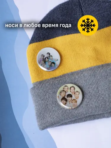 Набор значков BTS, 6 шт.