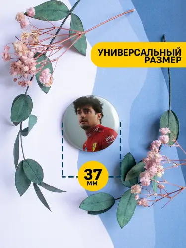 Набор значков Шарль Леклер, 6 шт.